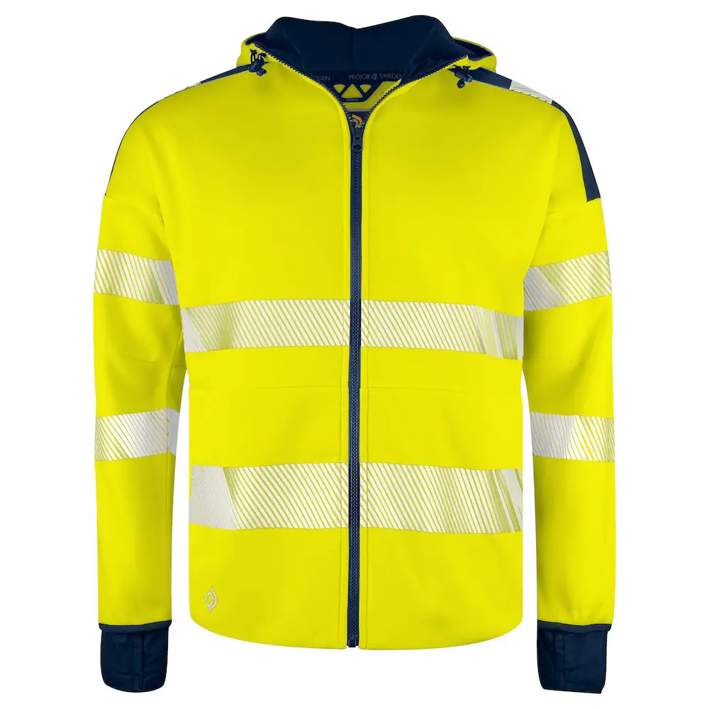 ProJob 6110 HOOD JACKET EN ISO 20471 CLASS 3/2 - Yellow/Navy / 4XL