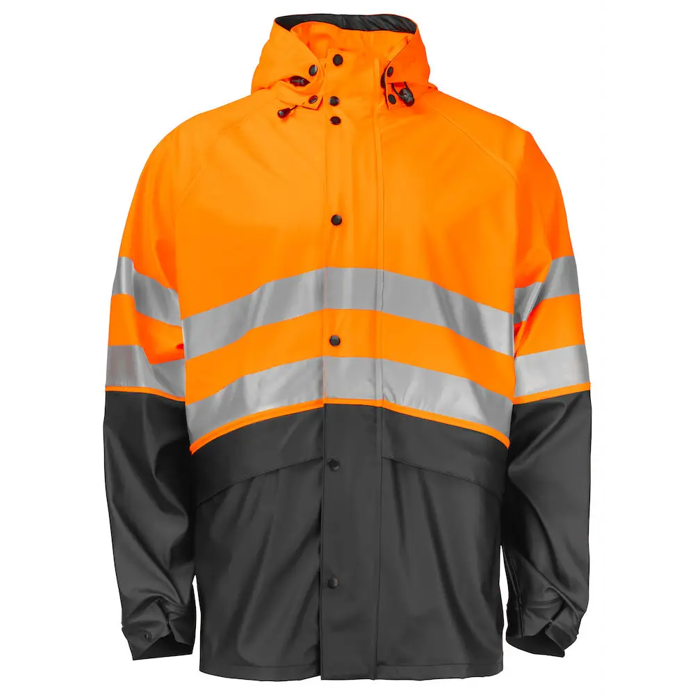 ProJob 6431 RAIN JACKET SHORT EN ISO 20471 CLASS 3/2 - Orange/Black / 4XL