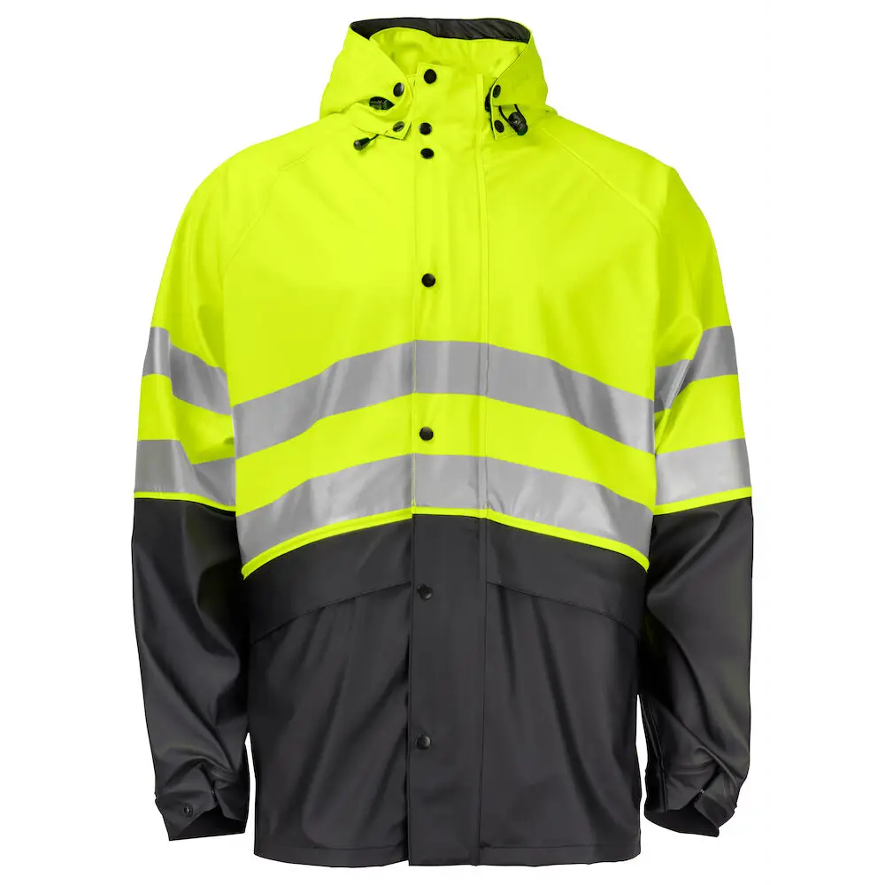 ProJob 6431 RAIN JACKET SHORT EN ISO 20471 CLASS 3/2 - Yellow/Black / 4XL