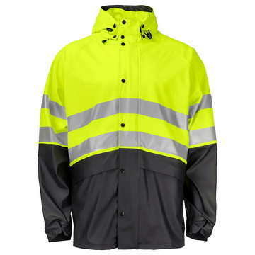 ProJob 6431 RAIN JACKET SHORT EN ISO 20471 CLASS 3/2 - Yellow/Black / 4XL