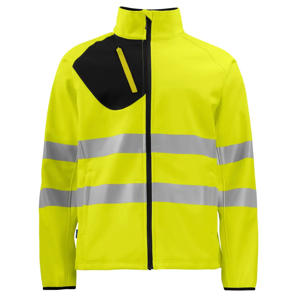 ProJob 6432 SOFTSHELL JACKET EN ISO 20471 CLASS 3/2 - Yellow/Black / 4XL