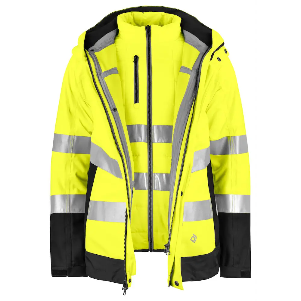 ProJob 6445 FUNCTIONAL JACKET 3-IN-1 EN ISO 20471 CLASS 3/2 - Yellow/Navy / 4XL