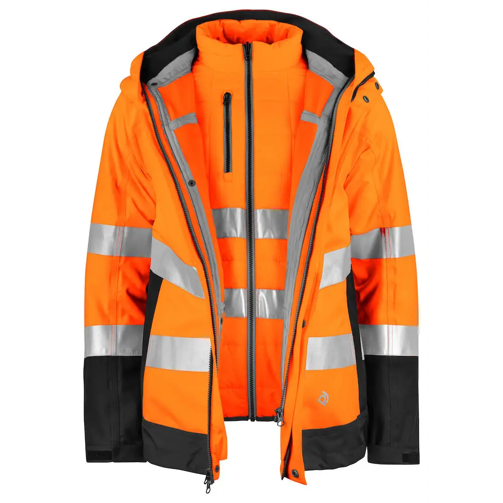ProJob 6445 FUNCTIONAL JACKET 3-IN-1 EN ISO 20471 CLASS 3/2 - Orange/Black / 4XL