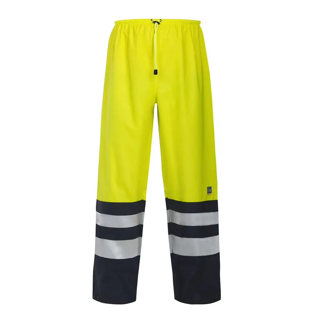 ProJob 6504 RAIN TROUSERS EN ISO 20471 CLASS 2 - Yellow/Navy / 4XL