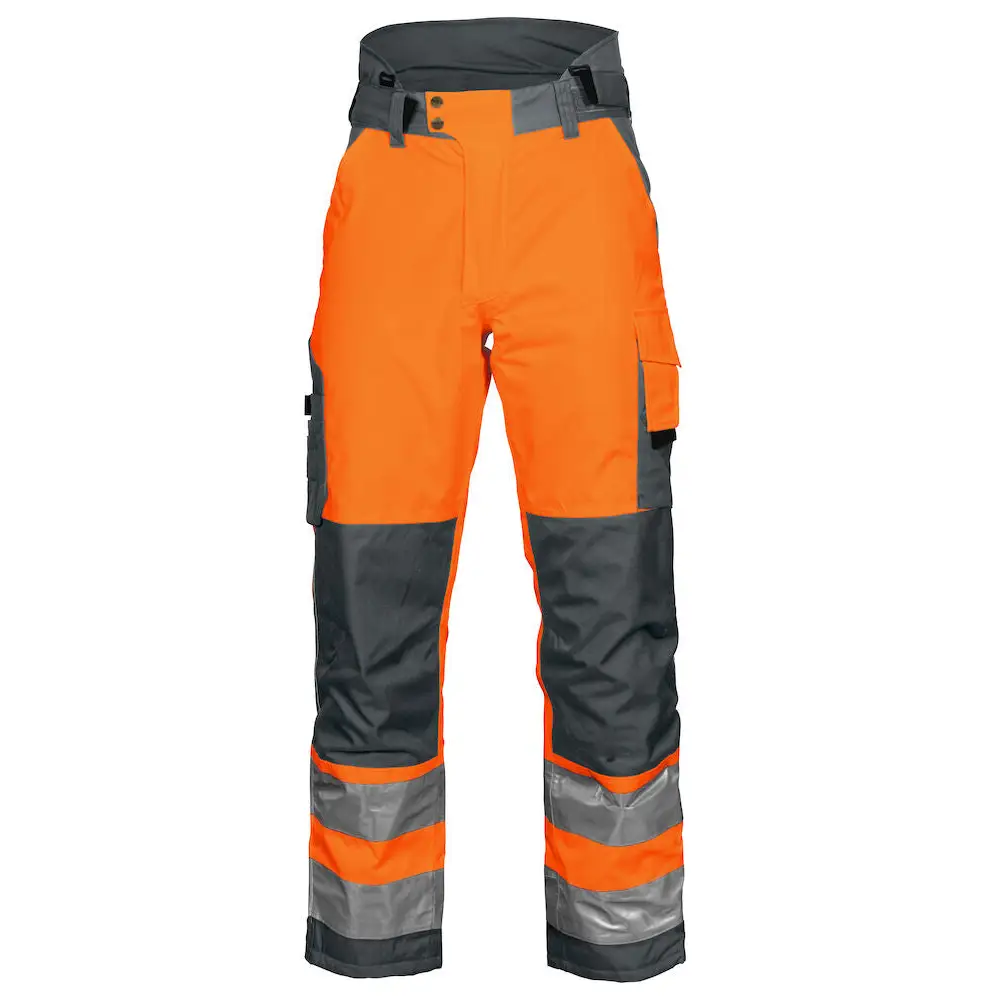 ProJob 6514 PADDED WAISTPANTS EN ISO 20471 CLASS 2 - Orange/Grey / D100