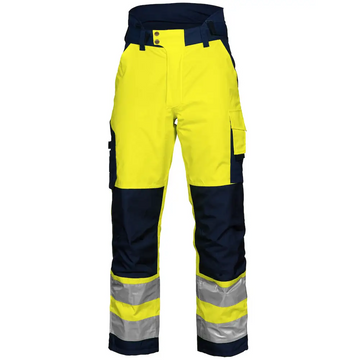 ProJob 6514 PADDED WAISTPANTS EN ISO 20471 CLASS 2 - Yellow/Navy / D100