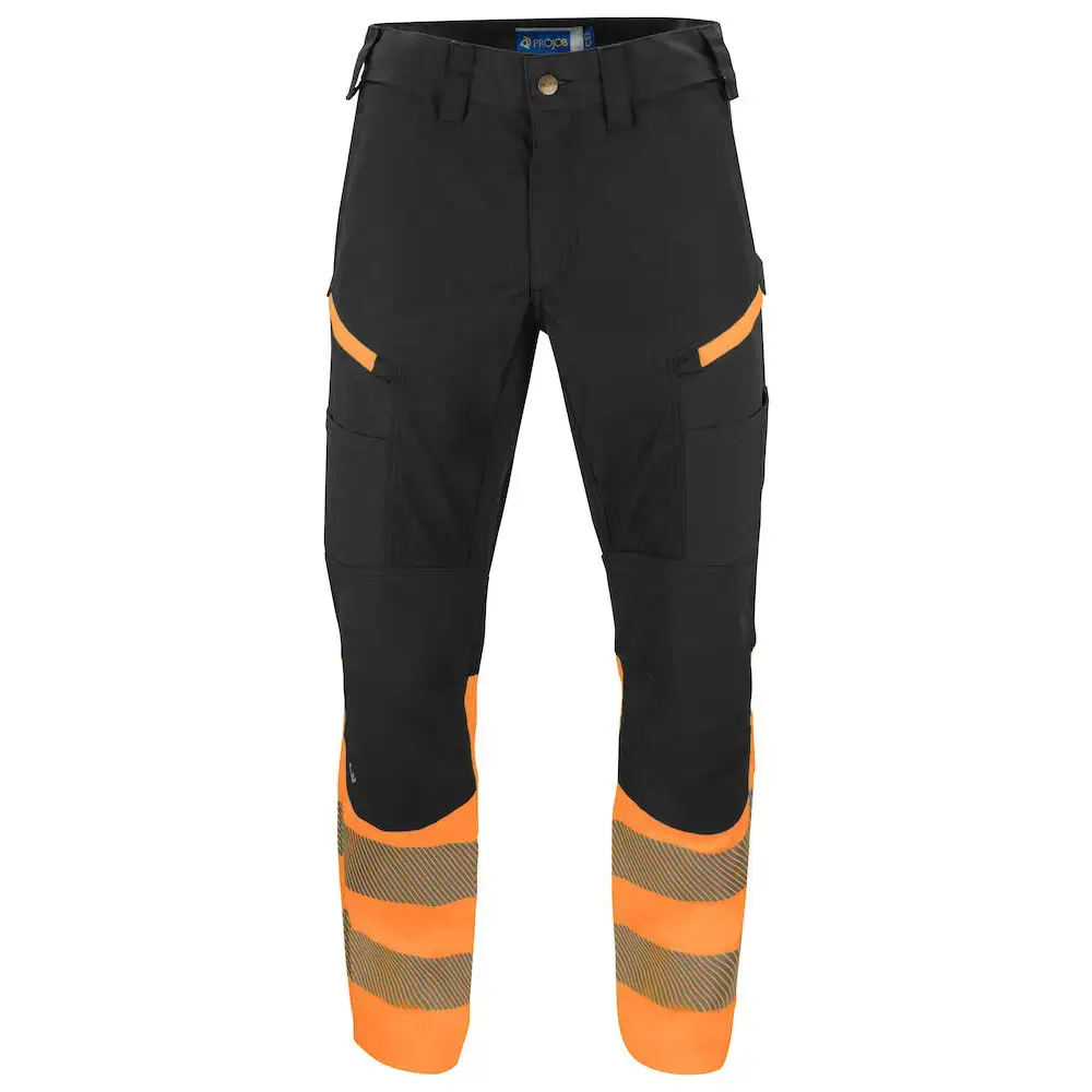 ProJob 6528 SERVICE PANT STRETCH EN ISO 20471 CLASS 1 - Orange/Black / D100
