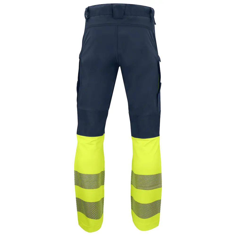 ProJob 6528 SERVICE PANT STRETCH EN ISO 20471 CLASS 1 - Yellow/Navy / D100