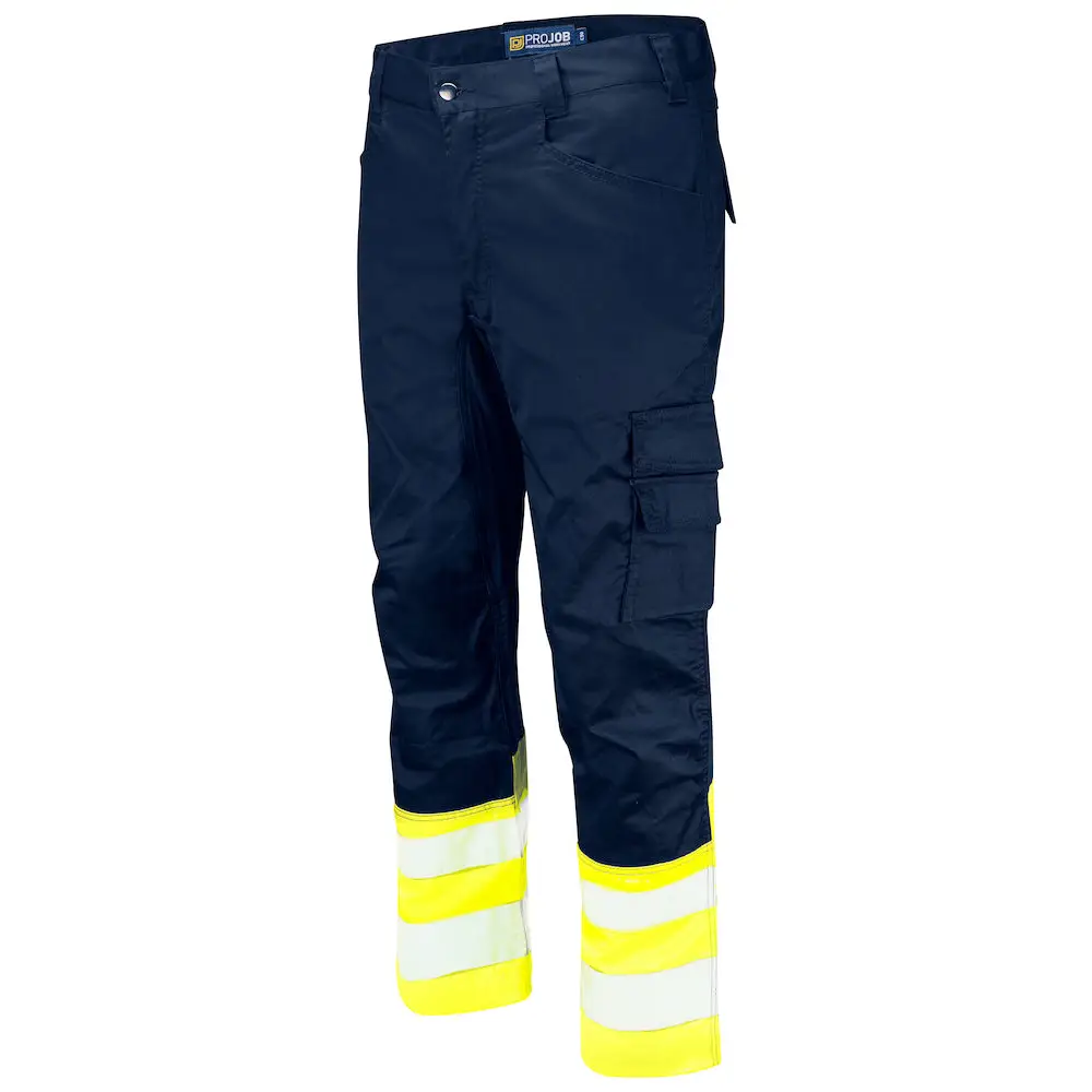 ProJob 6537 SERVICEPANT STRETCH EN ISO 20471 CLASS 1 - Yellow/Navy / D100