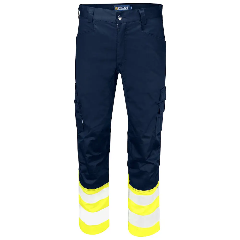 ProJob 6537 SERVICEPANT STRETCH EN ISO 20471 CLASS 1 - Yellow/Navy / D100