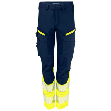 ProJob 6538 SERVICE PANT STRETCH WOMEN´S EN ISO 20471 CLASS 1 - Yellow/Navy / C34