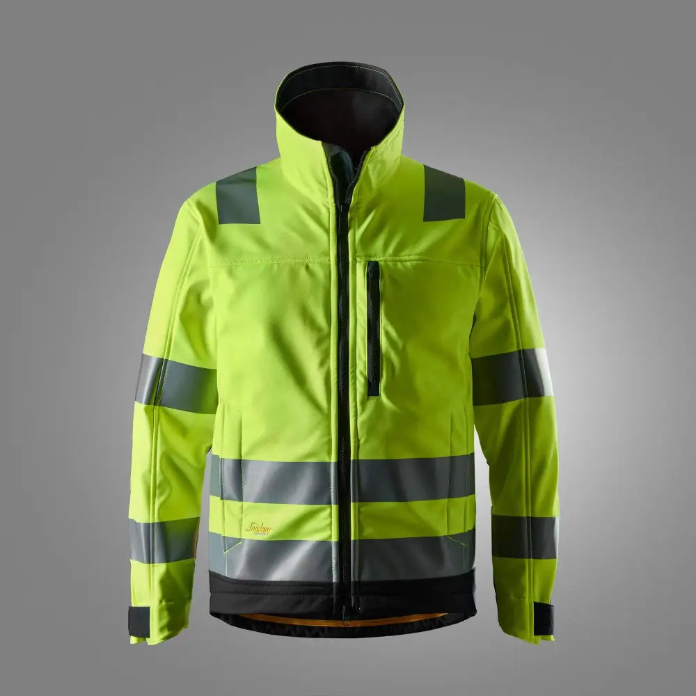 Snickers AllroundWork High-Vis Softshell Jacket Class 3 1230 - High vis yellowBlack - 6604 / XS