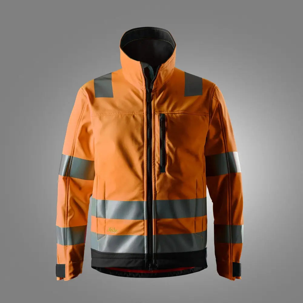 Snickers AllroundWork High-Vis Softshell Jacket Class 3 1230 - High vis orangeBlack - 5504 / XS