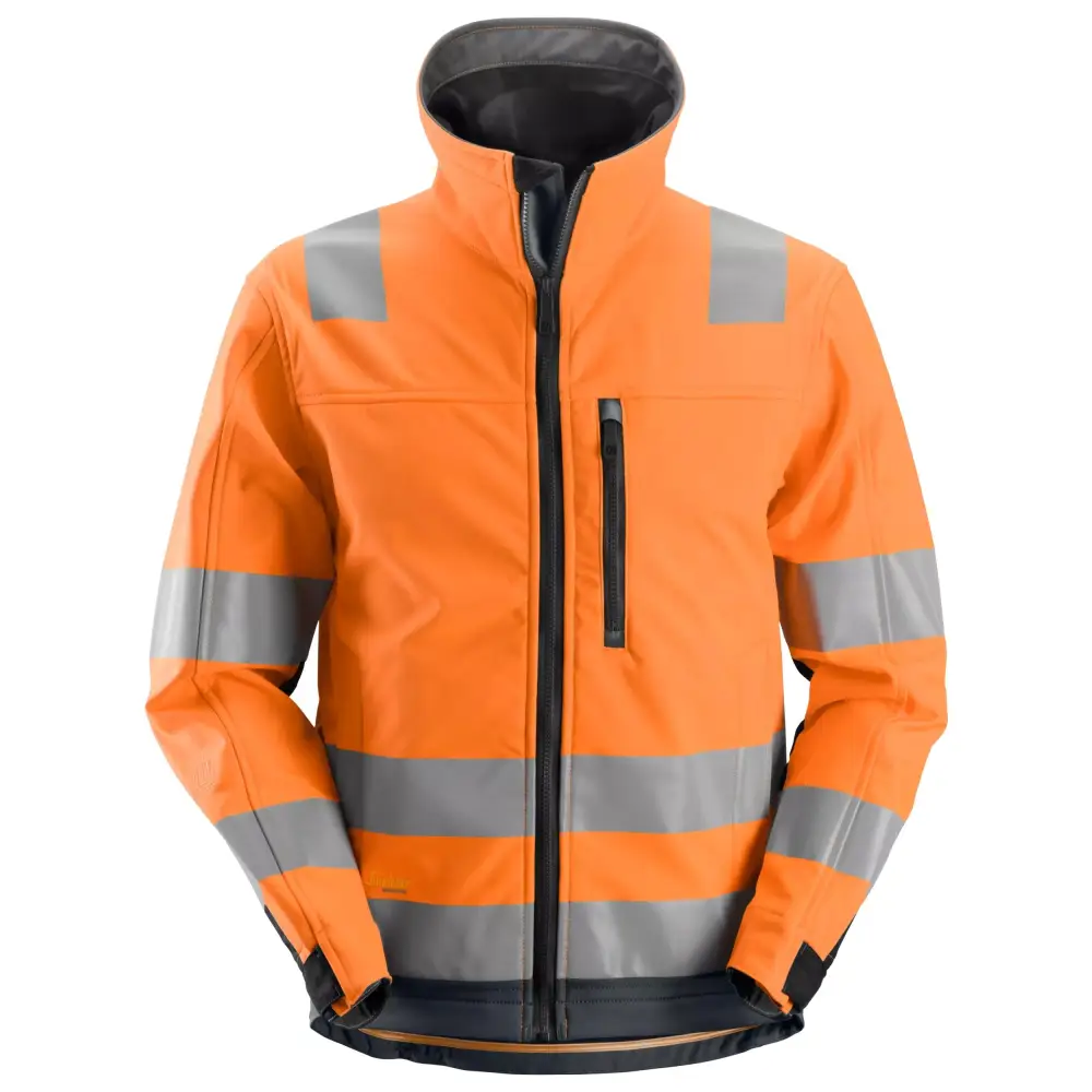 Snickers AllroundWork High-Vis Softshell Jacket Class 3 1230 - High vis orangeBlack - 5504 / XS