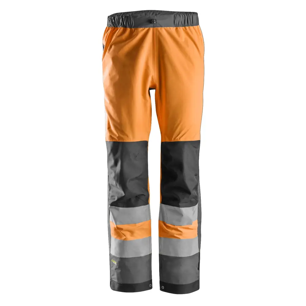 Snickers AllroundWork High-Vis Waterproof Shell Trousers Class 2 6530 - High vis orangeBlack - 5504 / 3