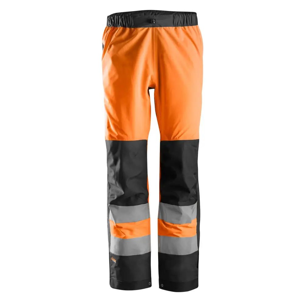 Snickers AllroundWork High-Vis Waterproof Shell Trousers Class 2 6530 - High vis orangeBlack - 5504 / 3