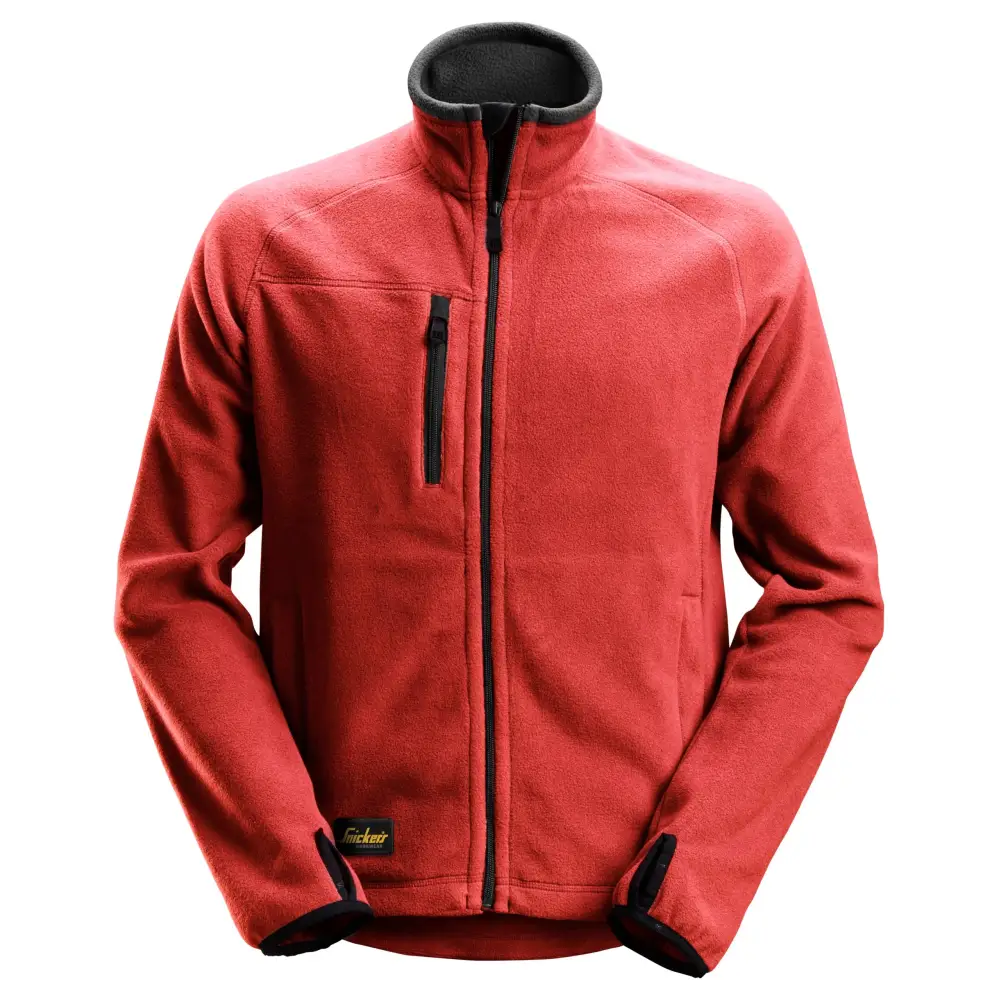 Snickers AllroundWork Polartec® Fleece Jacket 8022 - Chili redBlack - 1604 / XS