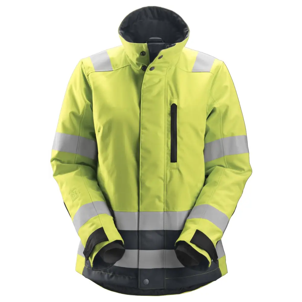 Snickers AllroundWork Women’s High-Vis 37.5® Insulated Jacket Class 2/3 1137 - High vis yellowSteel grey - 6658 / XS