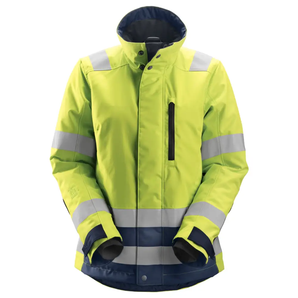 Snickers AllroundWork Women’s High-Vis 37.5® Insulated Jacket Class 2/3 1137 - High Visibility Yellow - Navy - 6695 / XS
