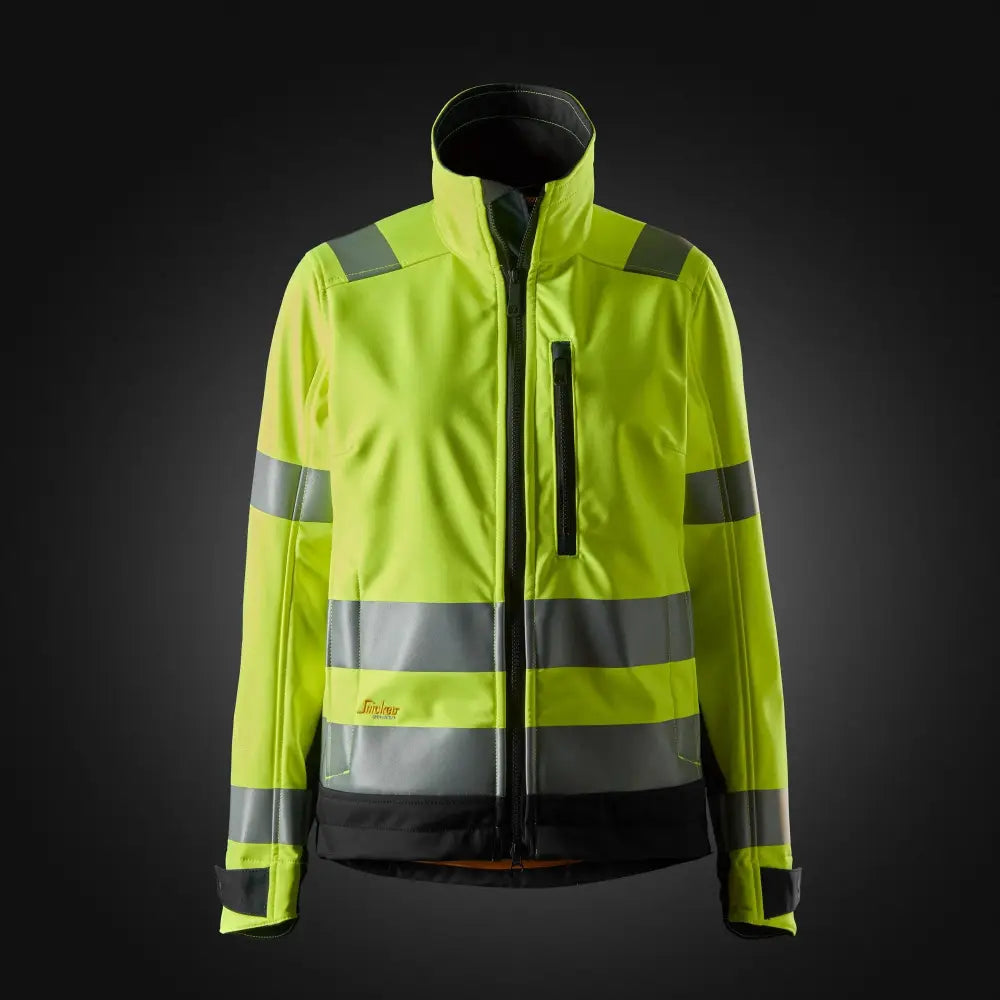 Snickers AllroundWork Women’s High-Vis Softshell Jacket Class 2/3 1237 - High vis yellowBlack - 6604 / XS