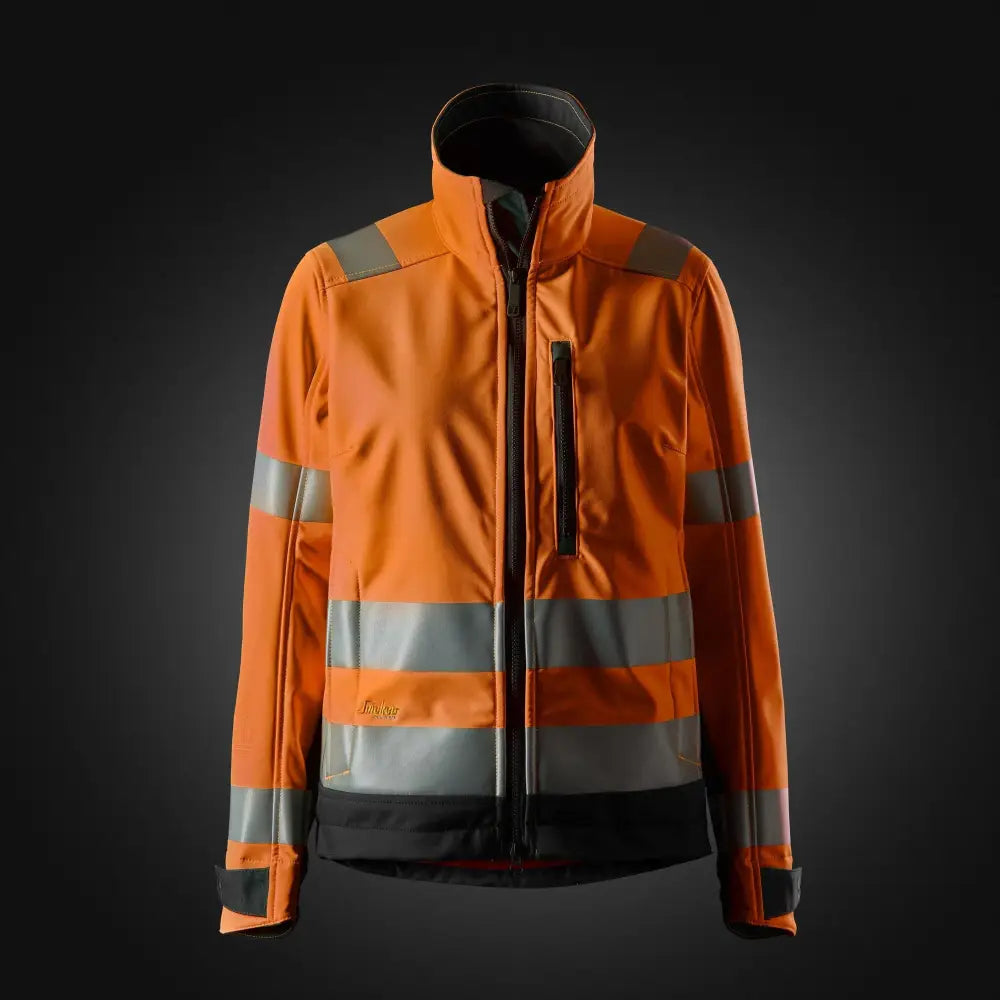 Snickers AllroundWork Women’s High-Vis Softshell Jacket Class 2/3 1237 - High vis orangeBlack - 5504 / XS