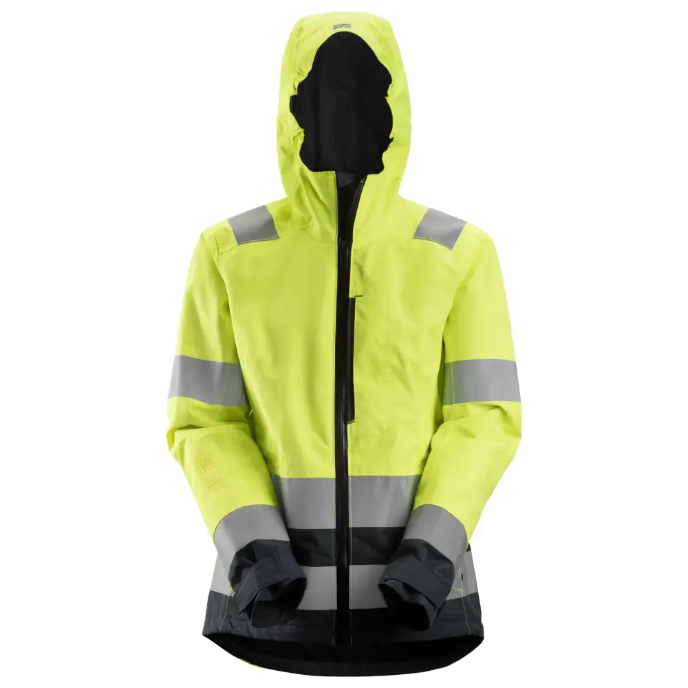 Snickers AllroundWork Women’s High-Vis Waterproof Shell Jacket Class 2/3 1347 - High vis orangeBlack - 5504 / XS