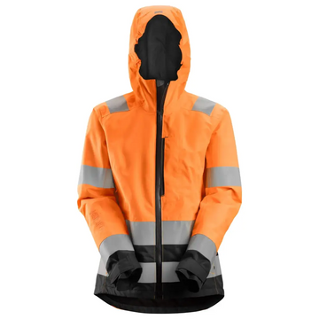 Snickers AllroundWork Women’s High-Vis Waterproof Shell Jacket Class 2/3 1347 - High vis orangeBlack - 5504 / XS