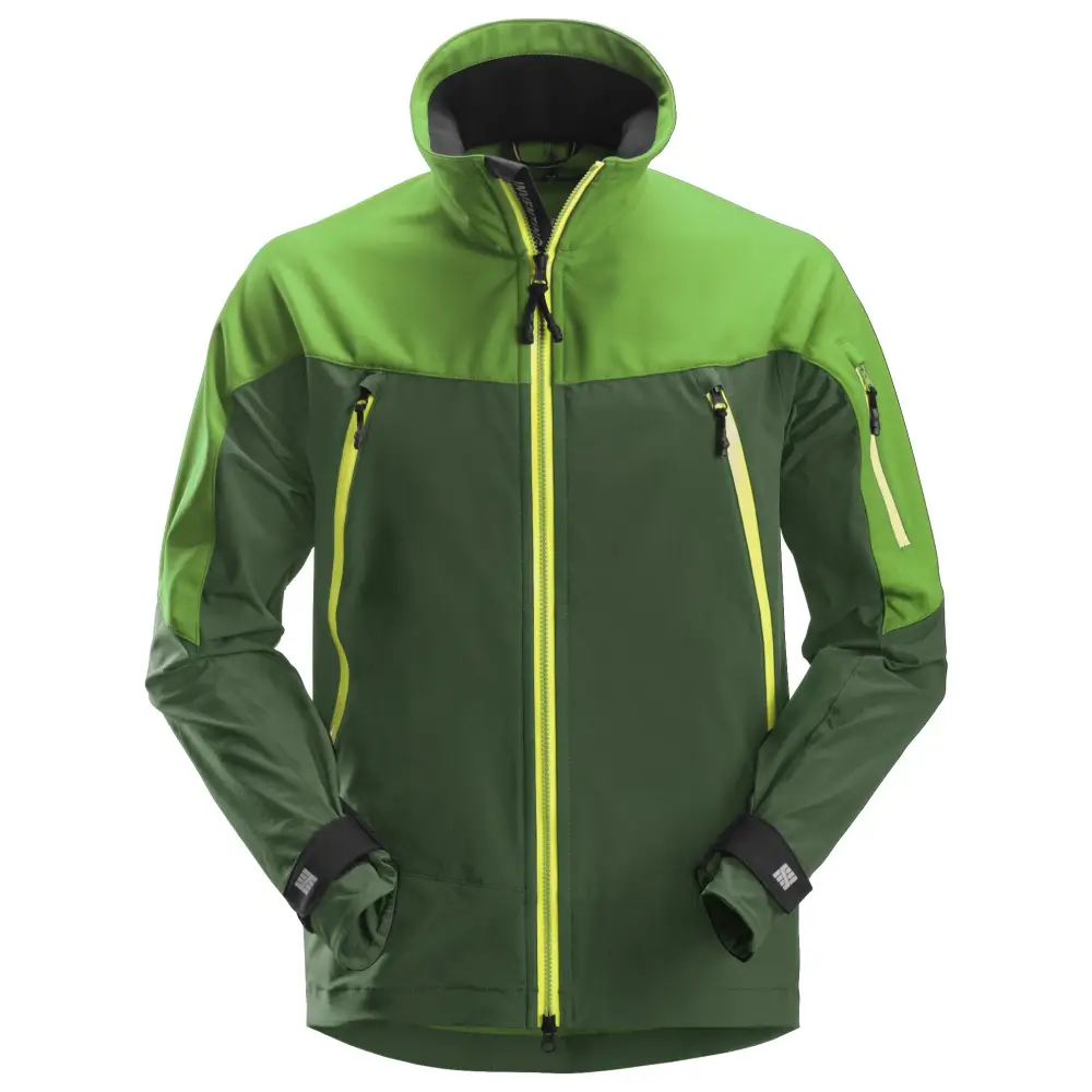 Snickers FlexiWork Softshell Stretch Jacket 1940 - BlackNeon Yellow - 0467 / XS