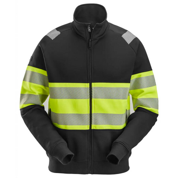 Snickers High-Vis Class 1 Full Zip Jacket 2834 - BlackHigh Vis Yellow - 0466 / XS