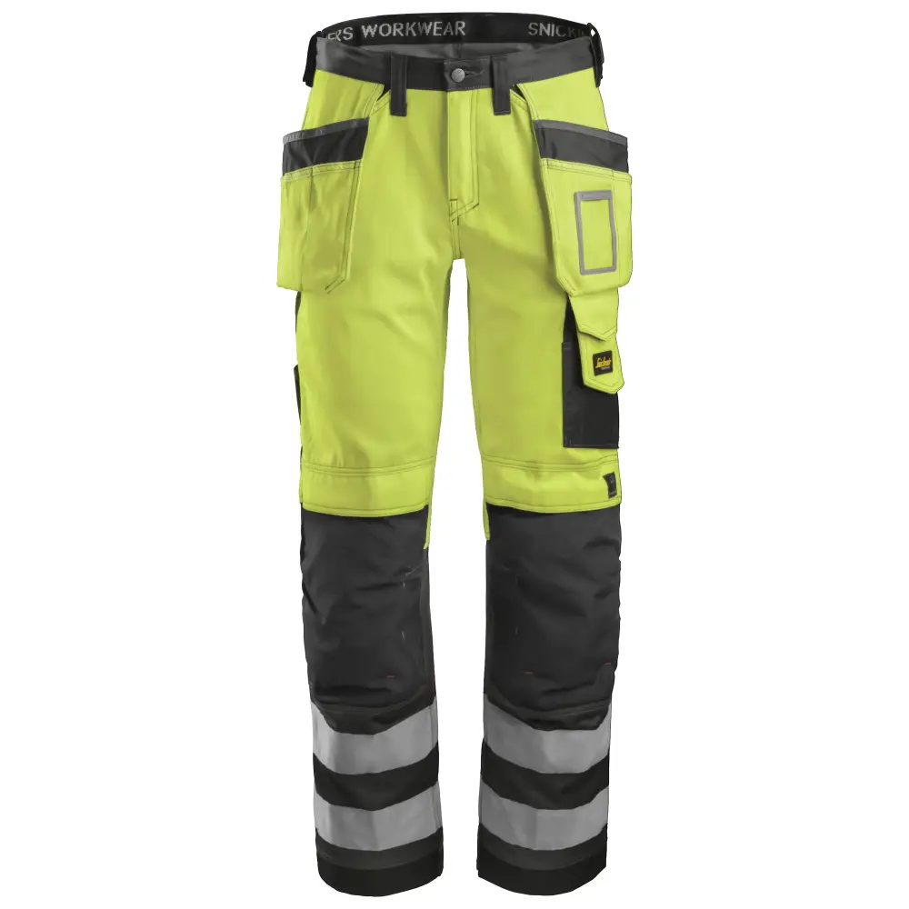 Snickers High-Vis Holster Pockets Trousers Class 2 3233 - High vis orangeMuted black 5574 / 44