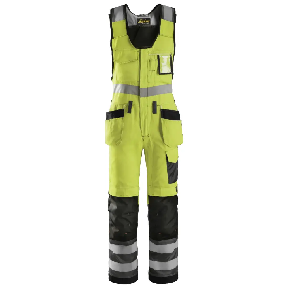 Snickers High-Vis One-piece Trousers Holster Pockets Class 2 0213 - High vis orangeMuted black 5574 / 42