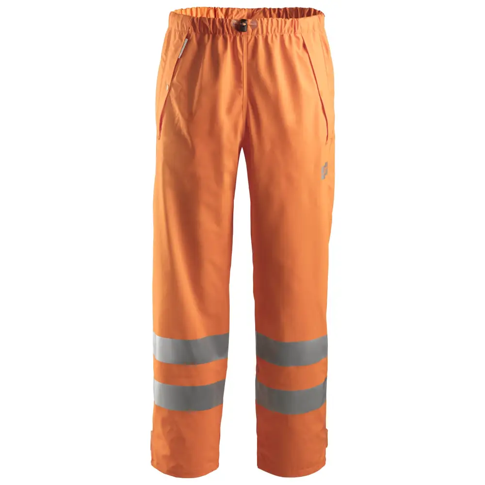 Snickers High-Vis PU Rain Trousers Class 2 8243 - High vis orange - 5500 / XS