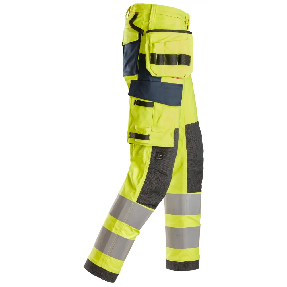 Snickers ProtecWork Stretch Work Trousers Holster Pockets High-Vis Class 2 6268