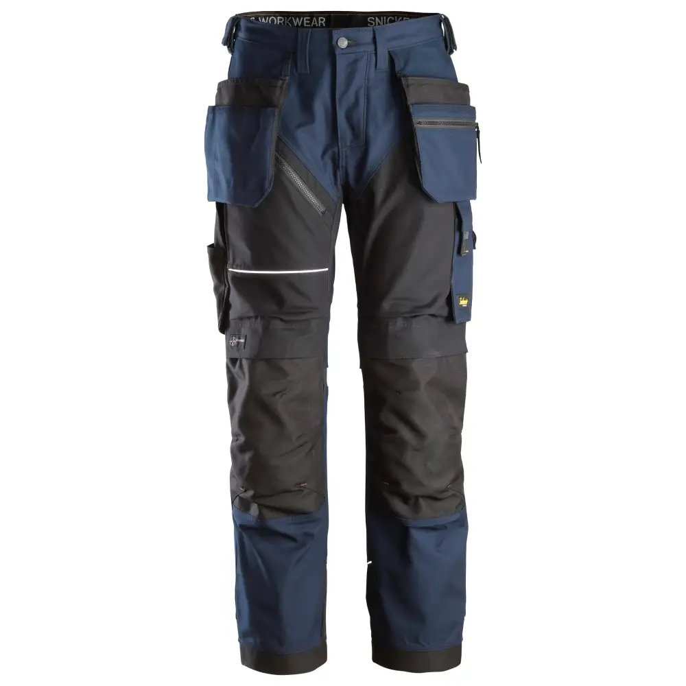 Snickers RuffWork Canvas+ Work Trousers+ Holster Pockets 6214 - NavyBlack - 9504 / 40