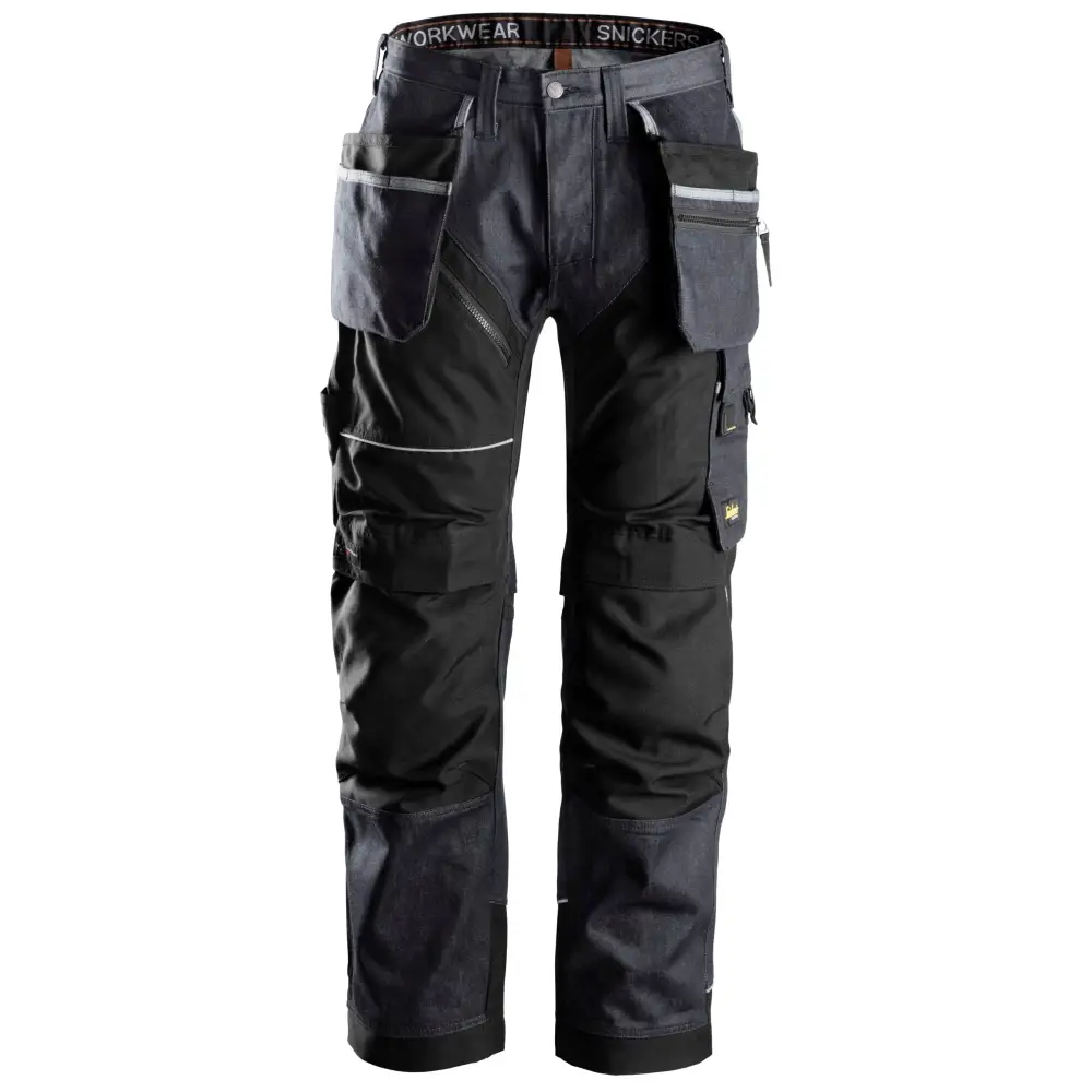 Snickers RuffWork Denim Work Trousers+ Holster Pockets 6204 - DenimBlack - 6504 / 62