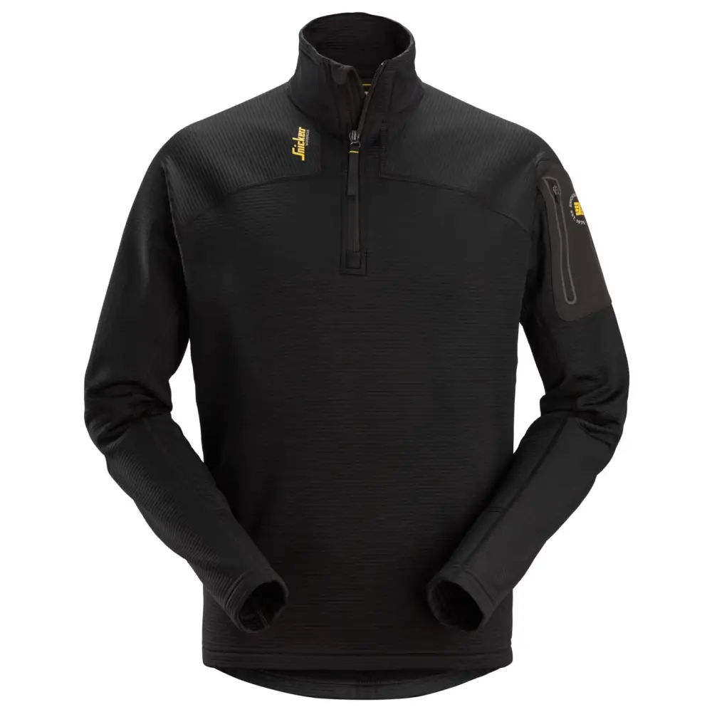 Snickers Thermal Body Mapping Fleece Half-Zip Jacket 9435 - 0400 - Black / XS