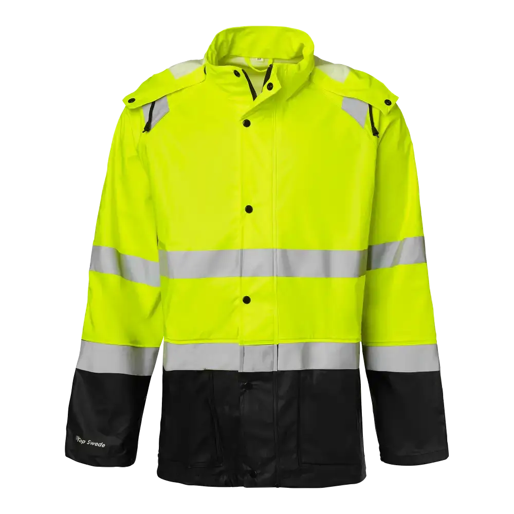 Top Swede 180 Rain Jacket Hi-Vis - Fluorescent yellow/black / XS