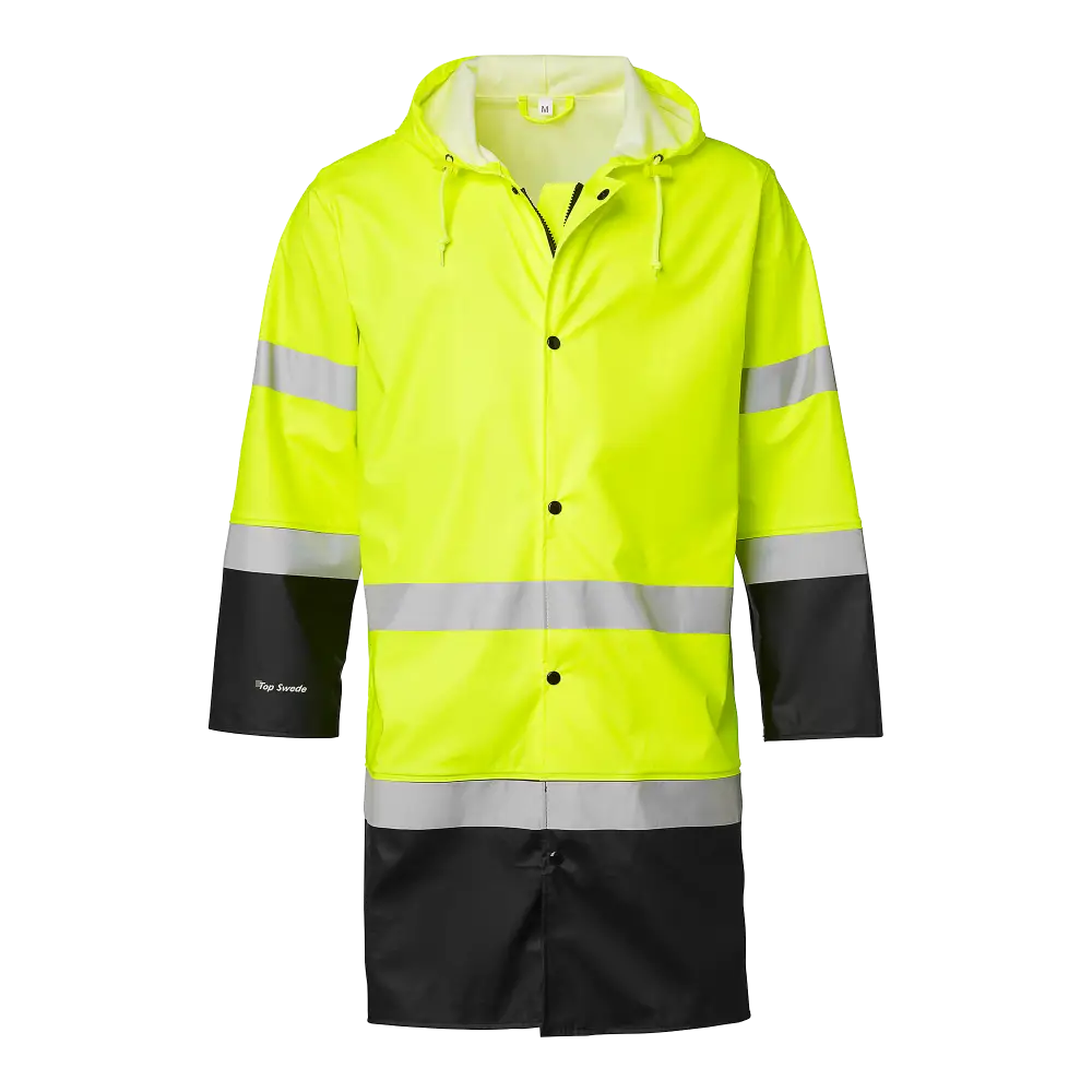 Top Swede 181 Rain Coat Hi-Vis - Fluorescent yellow/black / XS