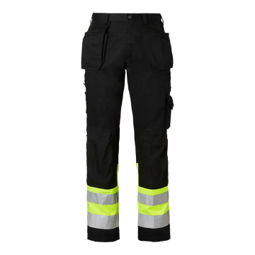 Top Swede 2171 Craftsmen Trousers - Black/fluorescent yellow / C46