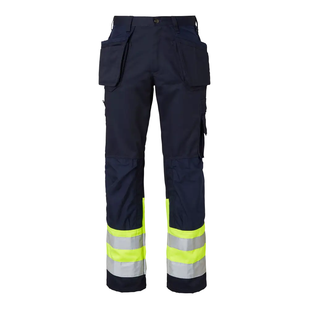 Top Swede 2171 Craftsmen Trousers - Navy/fluorescent yellow / C46