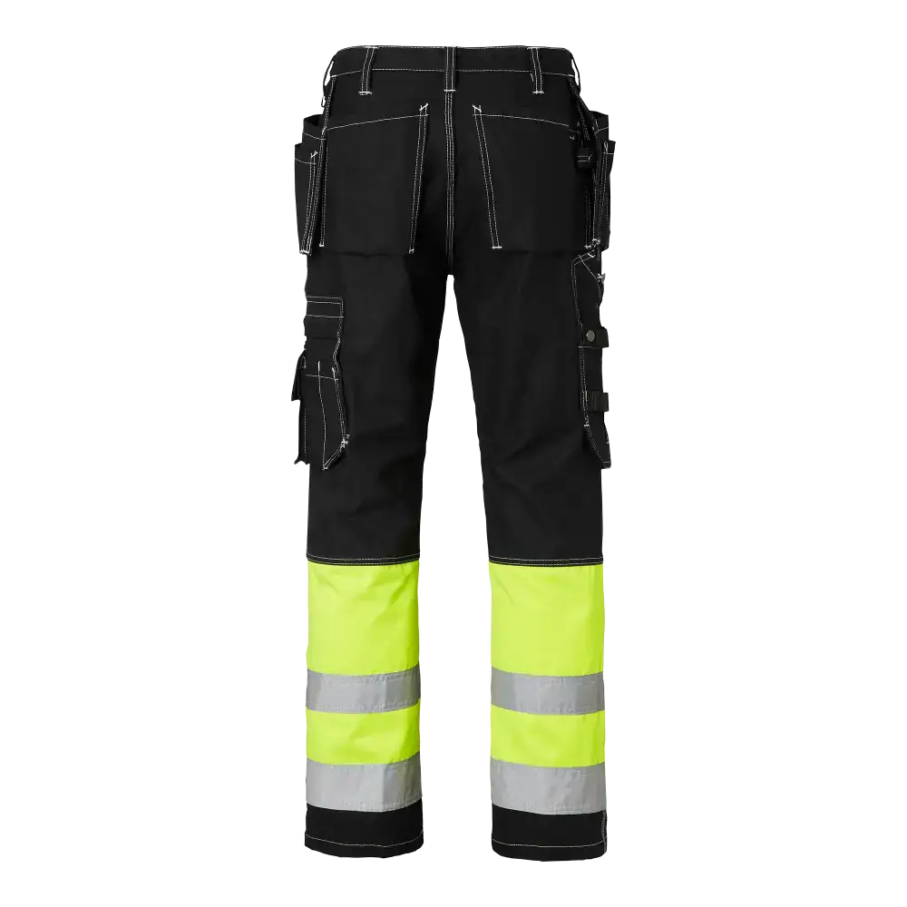 Top Swede 2515 Craftsmen Trousers Hi-Vis - Black/fluorescent yellow / C44