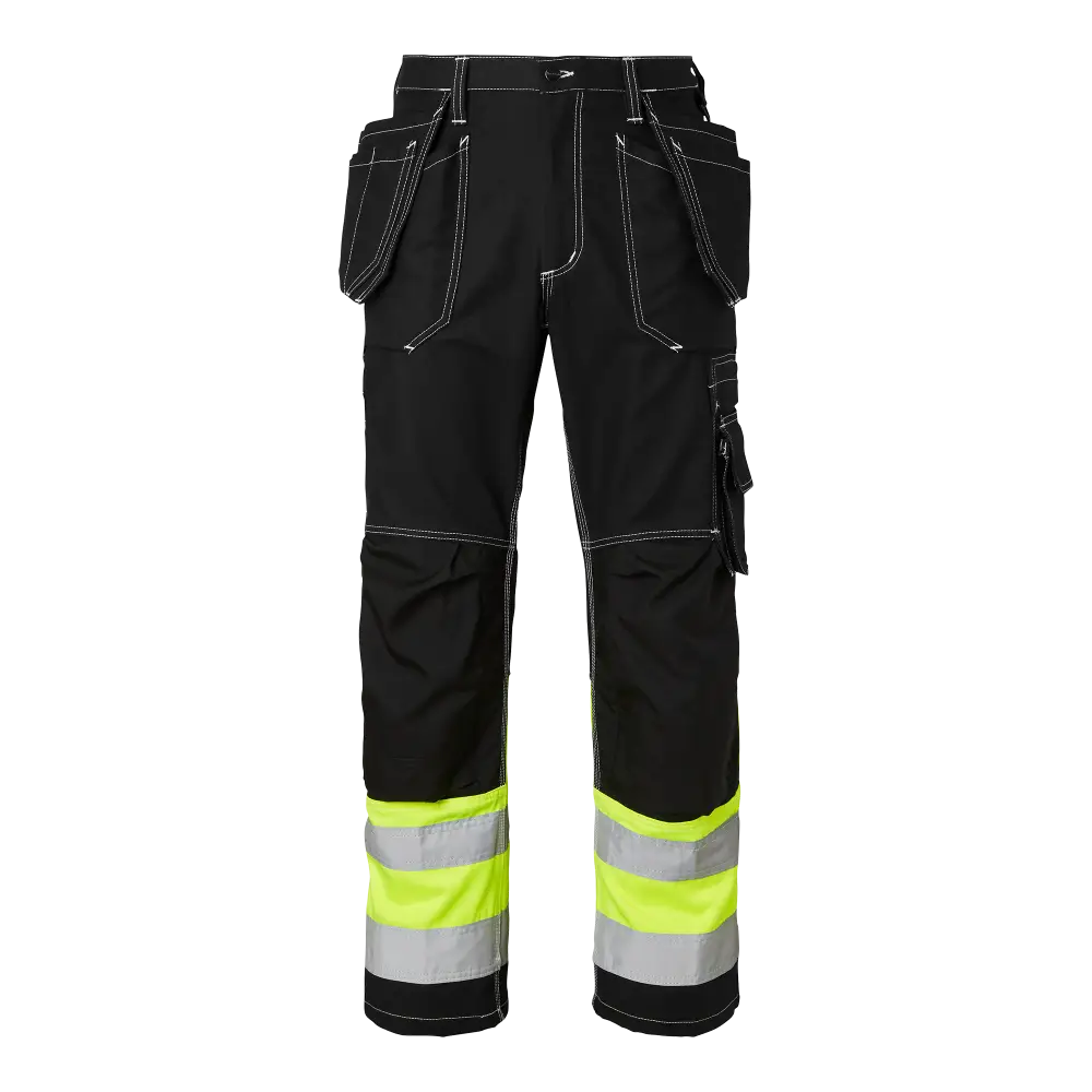 Top Swede 2515 Craftsmen Trousers Hi-Vis - Black/fluorescent yellow / C44