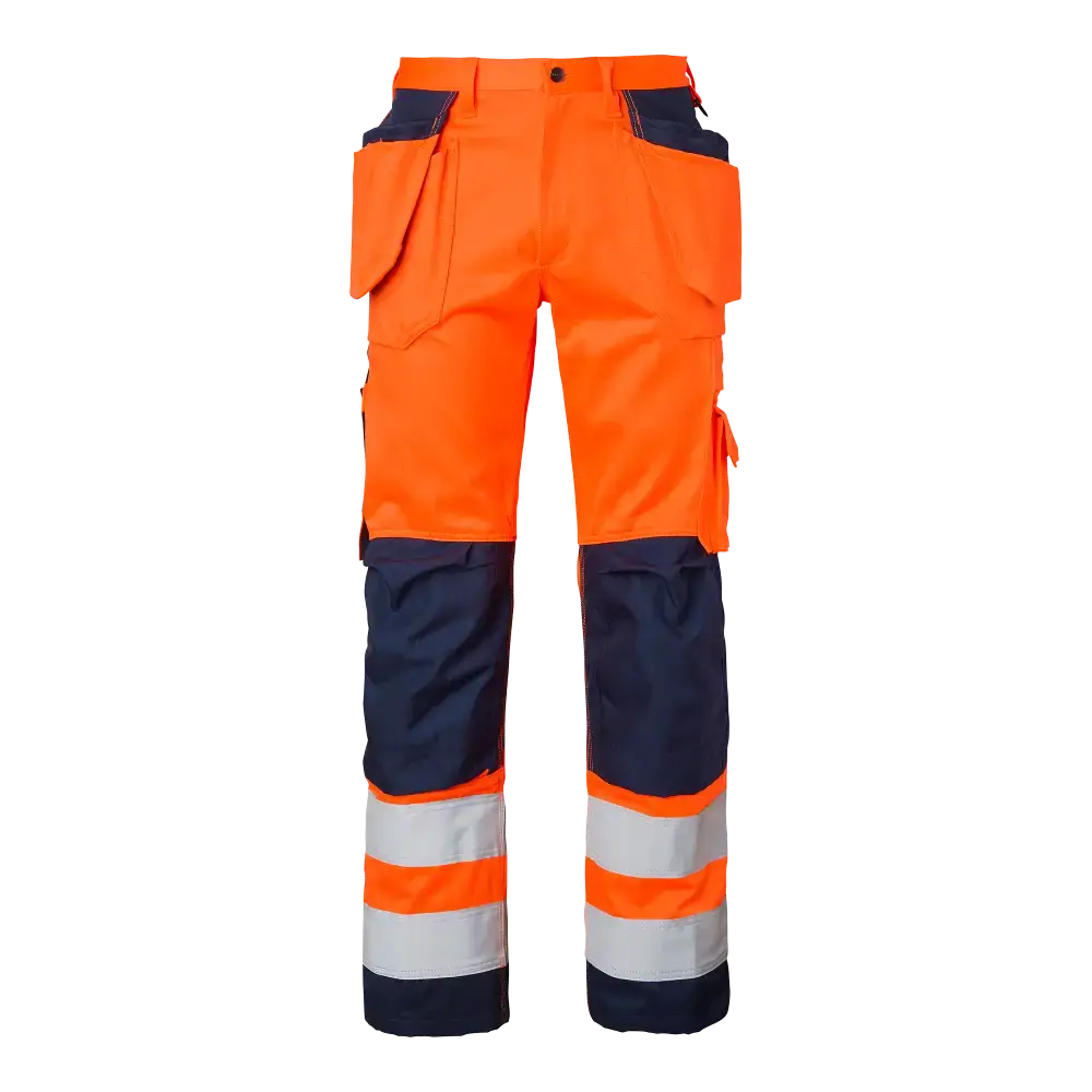 Top Swede 2516 Craftsmen Trousers - Fluorescent orange/navy / C44
