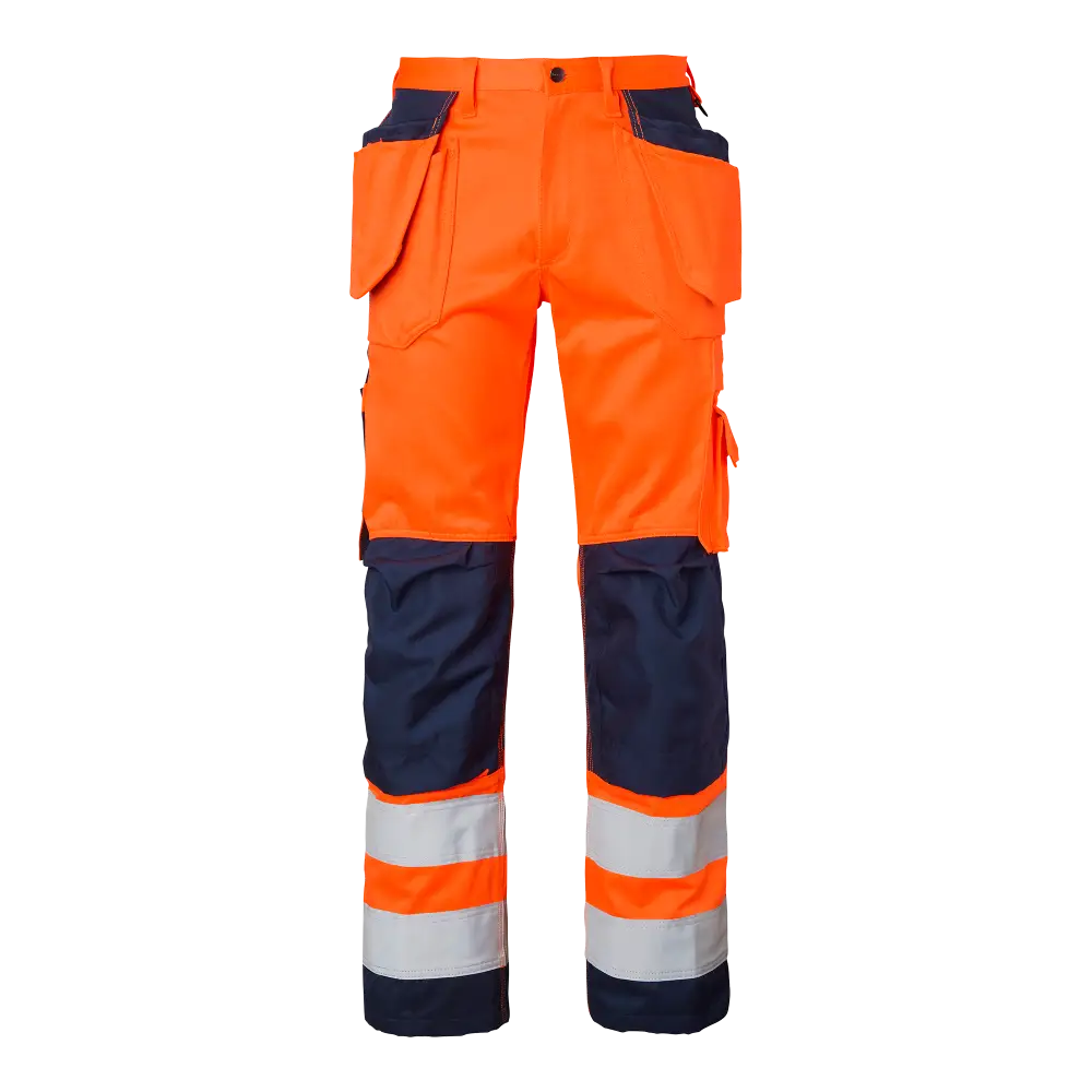 Top Swede 2516 Craftsmen Trousers - Fluorescent orange/navy / C44