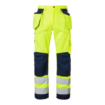 Top Swede 2516 Craftsmen Trousers - Fluorescent yellow/navy / C44