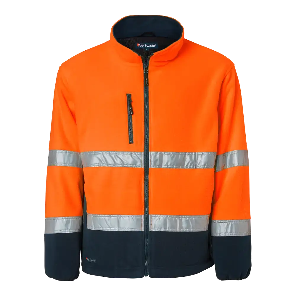 Top Swede 264 Fleece - Fluorescent orange/navy / XS