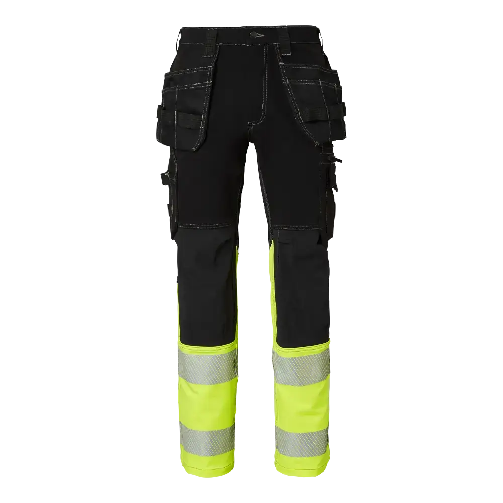 Top Swede 312 Craftsmen Trousers - Black/fluorescent yellow / C44