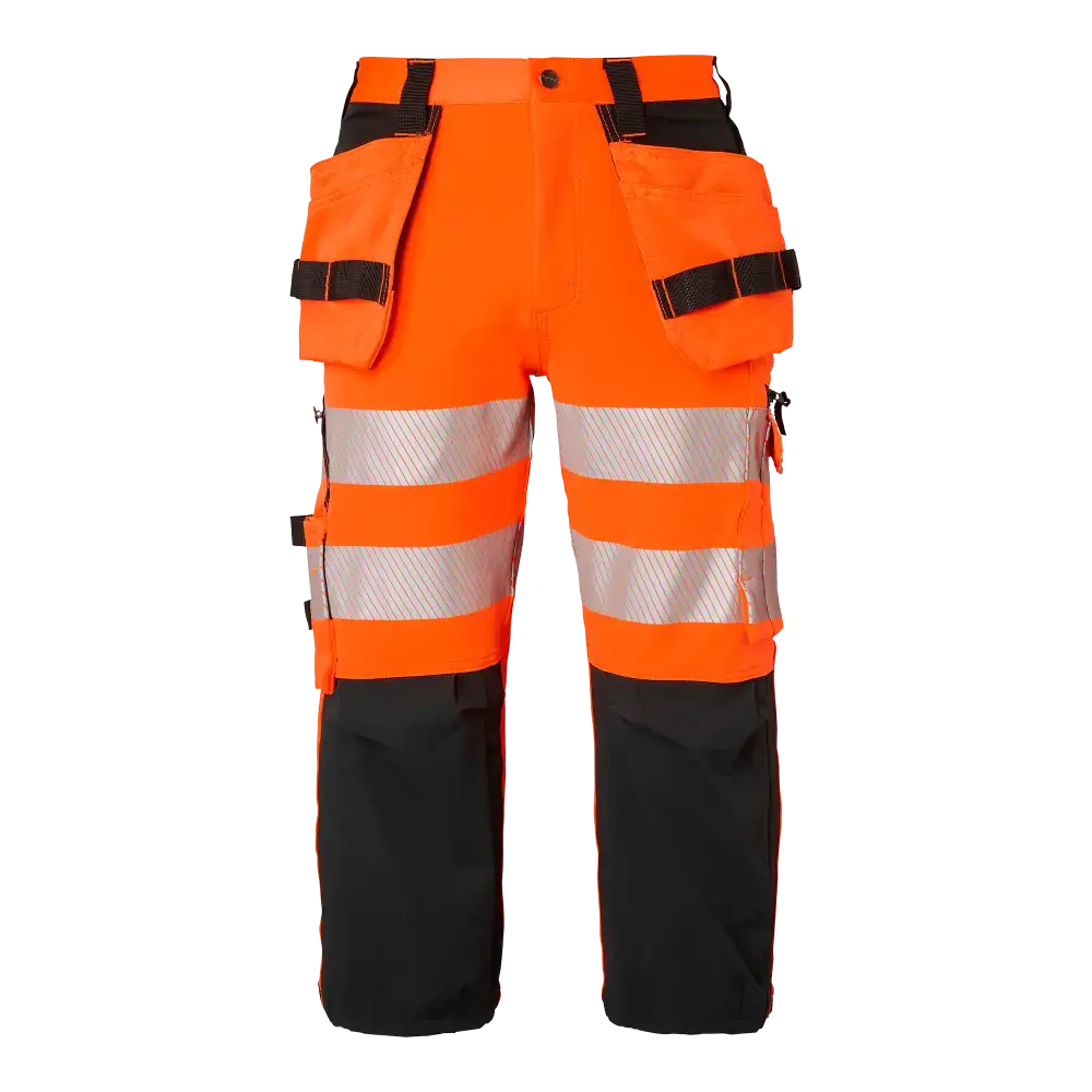 Top Swede 314 Craftsmen 3/4 Trousers - Fluorescent orange/black / C44