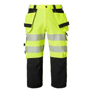 Top Swede 314 Craftsmen 3/4 Trousers - Fluorescent yellow/black / C44