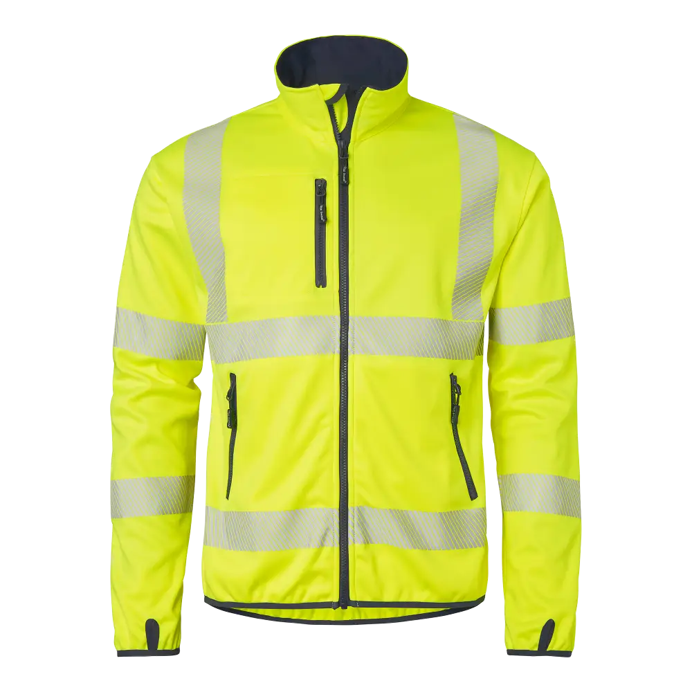 Top Swede 7721 Softshell Hi-Vis - Fluorescent yellow/navy / XS